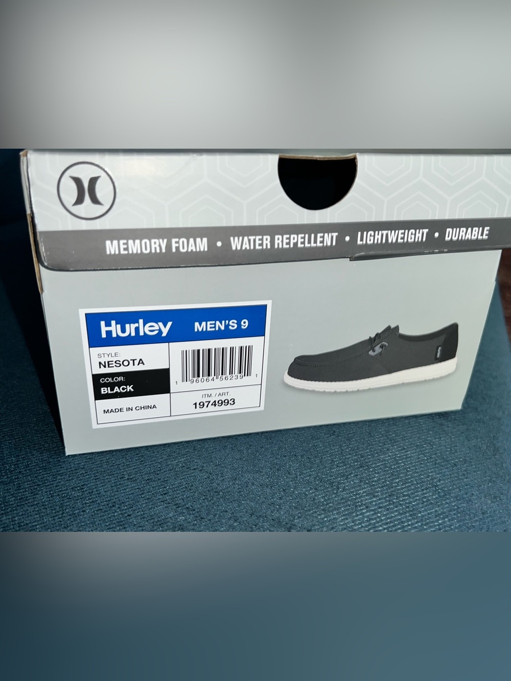Hurley Nesota Men's Slip-On Loafers - Black with White Sole